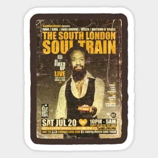 POSTER TOUR - SOUL TRAIN THE SOUTH LONDON 88 Sticker